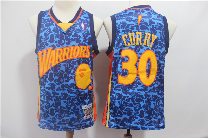 Men Golden State Warriors #30 Curry Blue Stitched NBA Jersey